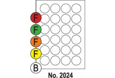 Etikety SOTO 2024, oranžové, kruhové priemer 40 mm