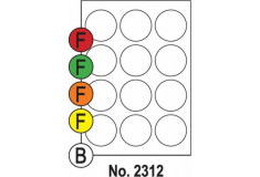Etikety SOTO 2312, farebné, okrúhle 60mm červené