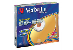 CD-RW Verbatim farebné v slim obale
