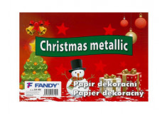 Dekoračný papier  Christmas metalický 