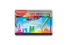 Farbičky Maped Color'peps Metal Box Aqua/48 + štetec
