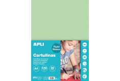 Farebný papier A4 170g APLI A14234 smaragdovo zelený
