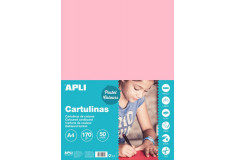 Farebný papier A4 170g APLI A14235 ružový