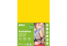 Farebný papier A4 170g APLI A14237 žltý 