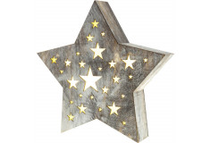 Hviezda drevená s hviezdičkami (darček pre maloobchodný nákup nad 250,-€)