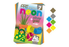 Kresliaci kartón A4 250g ART KARTON 7ks mix NEON