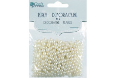 Korálky - perly dekoračné biele 5mm - 40g