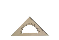 Pravítko trojuholník s uhlomerom