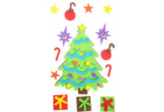 Samolepky dekoračné Vianočný stromček