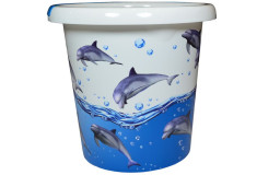 Vedro plastové 10L delfíny
