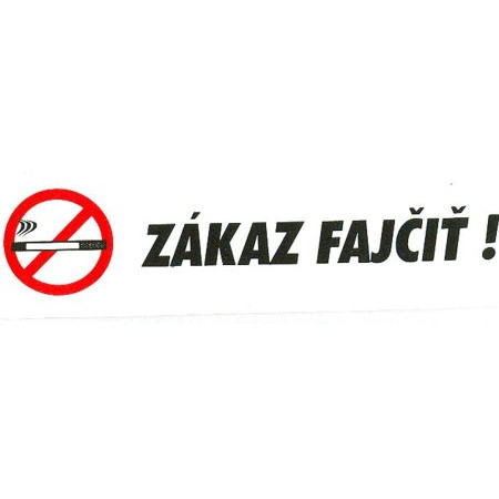 Nálepka "Zákaz fajčiť" 3,5x12cm